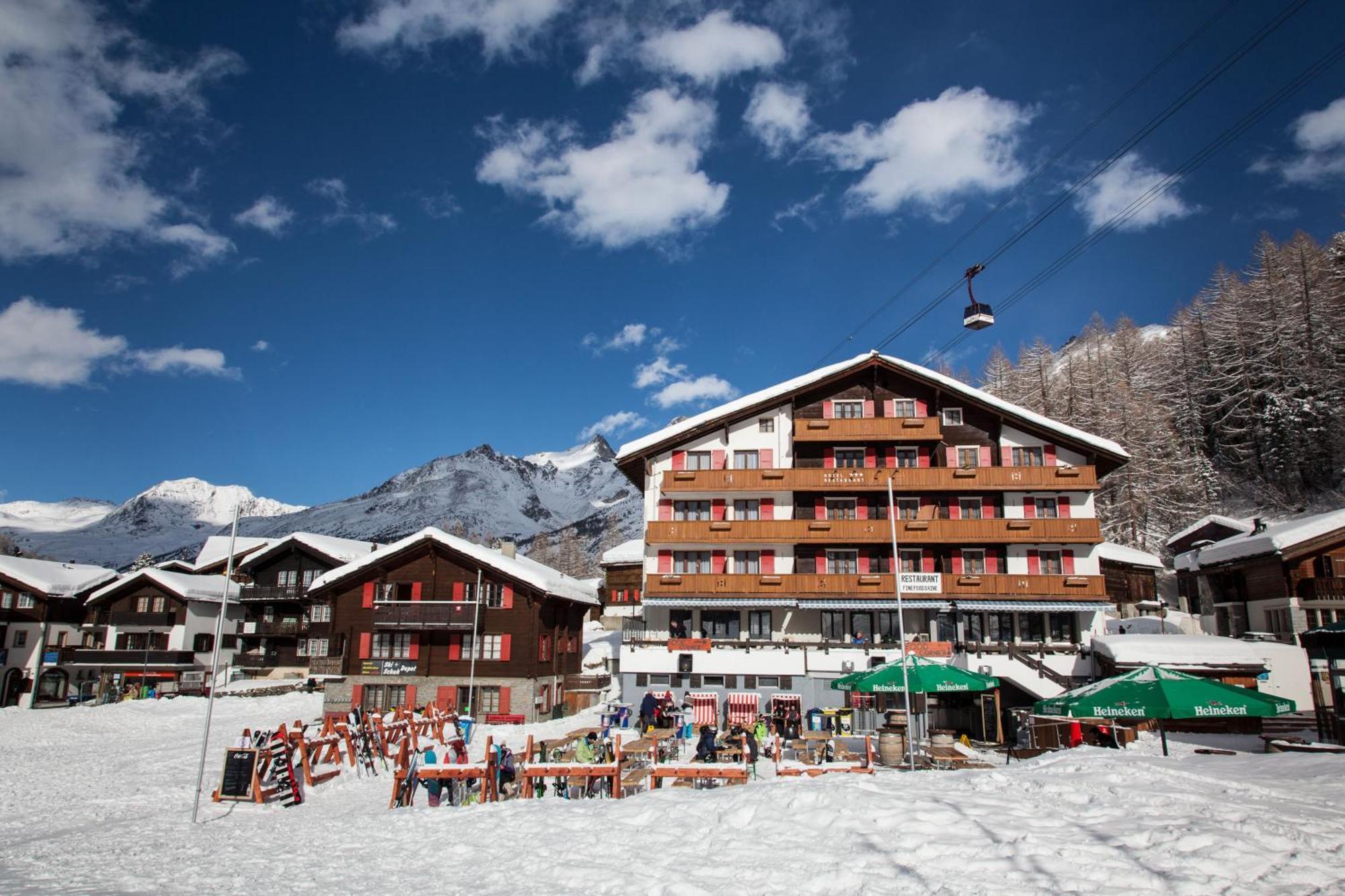 Hotel The Larix Ski-In Ski-Out Saas Fee Kültér fotó